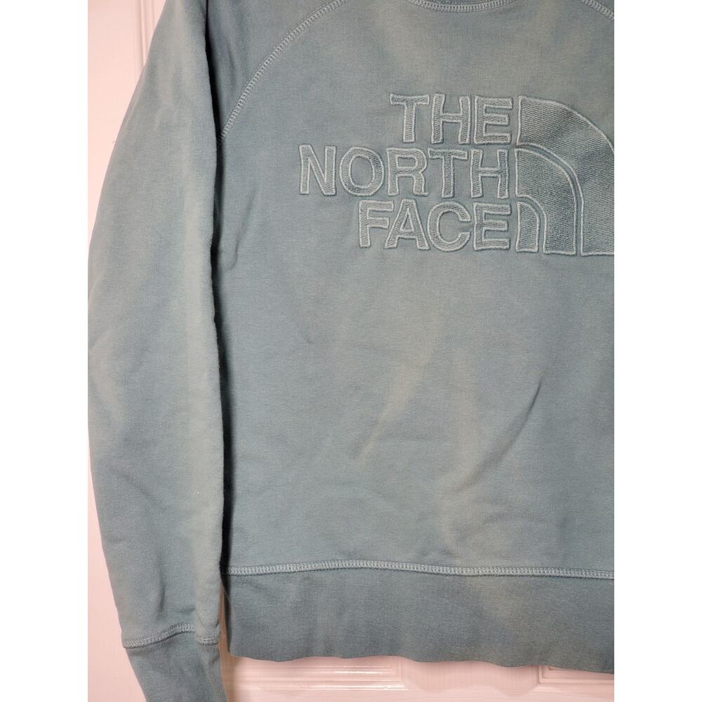 The North Face Women’s Crewneck Sweatshirt Green Logo Pullover Size Small - Picture 2 of 14